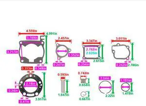Acaigel Top End Piston Gasket Kit W/ Pin Bearing For Honda Cr-125 Cr125R 2000 2001 2002