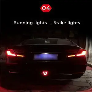 Paiying V Shape Red Car SUV Led Tail Light Center Brake Stop Safety Lamp 12V