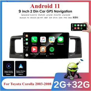 Acaigel 9 Inch 2GB + 32GB Car Stereo Radio GPS Navigation For Android 11 For Toyota Corolla 2003-2008