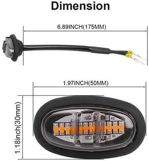 Paiying 3 pcs LED Grille Lights and Side Marker Lamps Decorative Lights for -F150 Raptor Grill