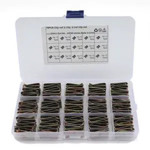 Acaigel 75pcs  Speed Fasteners U Nuts Clips No.12 Car Bumper Fender Trim Clamps