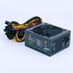 Paiying 2200W Modular Power Supply for 6/8 GPU Rig Coin Mining Miner 96 Gold 110-240V