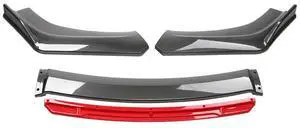 Acaigel 4Pcs 3D Carbon Fiber Style Car Front Bumper Lip Chin Splitter Body Kit