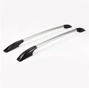 Paiying Pair 1.6m Car Decorative Roof Luggage Rack Silver Aluminum Side Bar Rail Sticker