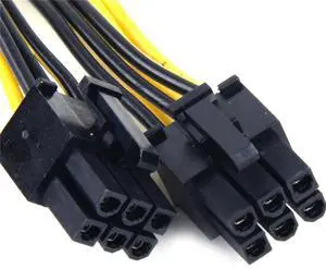 Paiying 10Pcs 50Cm Quality 6Pin To 8Pin (6+2Pin) Pci-E Cable 18Awg Mining