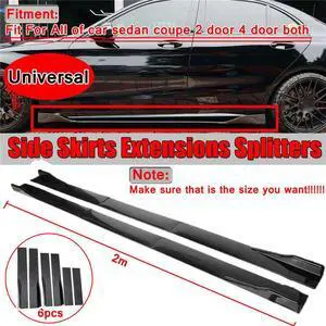 Acaigel 6Pcs Set 2m 78.7'' Car Side Skirt Splitter Lip Extension Panel Trim Protector US Acaigel 6Pcs Set 2m 78.7'' Car Side Skirt Splitter Lip Extension Panel Trim Protector US