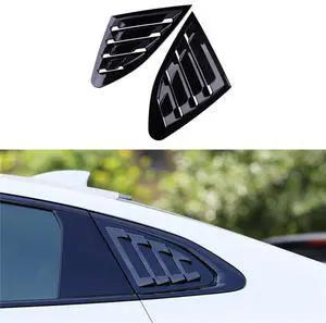 Acaigel Pair ABS Black Side Window Louver Shutter Cover For Chevrolet Malibu 2016-2020