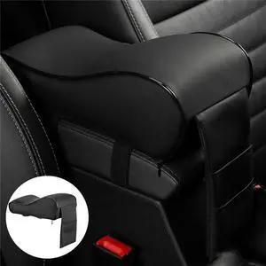 Paiying Black Car Center Armrest Pad Double Bag PU Leather Cushion Interior Accessories Paiying Black Car Center Armrest Pad Double Bag PU Leather Cushion Interior Accessories