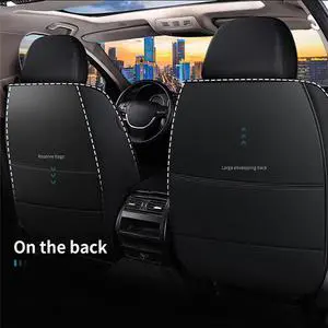 Paiying Green Black Leather Auto Car Seat Covers Full Set Cushion Accessories