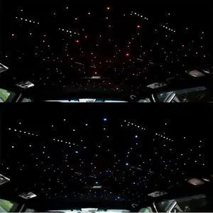 Acaigel RGBW 12V 600Pcs Fiber Optic LED Car Meteor Star Headliner Ceiling Light Kit App