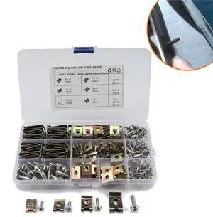 Paiying 200Pcs Self Tapping Fastener U Clip Screws Stainless Car Motorcycle Accessories