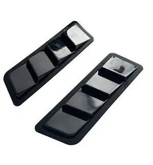 Acaigel Pair  Car Hood Vent Scoop Decorative Cover Trim Glossy Black USA Stock