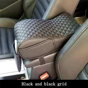 Acaigel Black PU Car Center Console Box Cushion Pad Armrest Cover Pouch Bag US