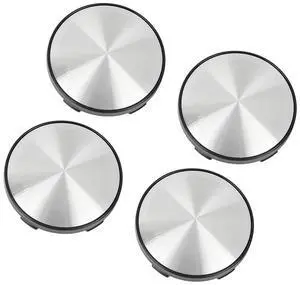 Acaigel Universal 60Mm Dia Black 5 Clips Car Wheel Center Tyre Hub Caps Cover Pack Of 4