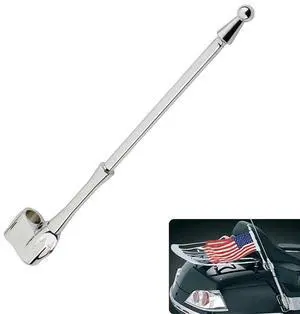 Acaigel Rear Side Mount Luggage Rack Antenna Vertical Flag Pole For Honda Goldwing Gl1800