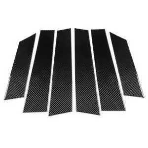 Acaigel 6Pcs Carbon Fiber Door Window B Pillar Cover Trim Sticker For Byd Seal 22-25