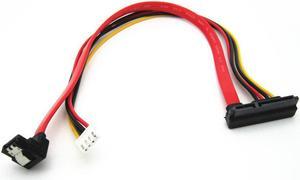 50cm 90 Degree 22P SATA 7+15P 22pin to SH 2.0 4pin Power Right Angled SATA HDD Hard Disk High Speed Computer Data Power Cable