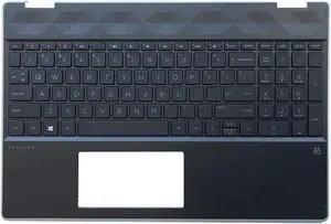 for Pavilion x360 15-DQ 15T-DQ Palmrest Non-Backlit US Keyboard L51363-001