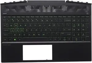 for Gaming Pavilion 15-DK 15T-DK Palmrest Green Backlit Keyboard L57593-001