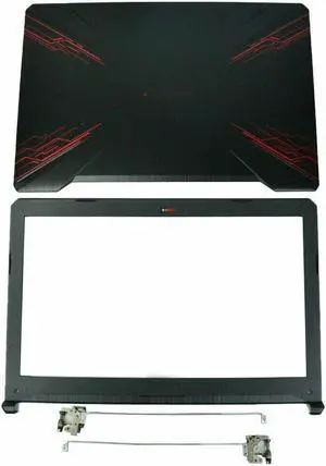 for TUF FX504 FX504G FX80 Gaming LCD Back Cover Top Case Bezel Hinges Red