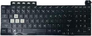 US Layout Backlit Keyboard for TUF Gaming 8 F15 FX506 FA506 FA506II FX506H