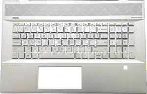 Upper Palmrest Backlit US Keyboard for Envy 17M-CE 17-CE L57592-001 Silver
