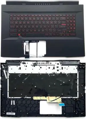 Backlit US Keyboard for Katana GF66 MS-17L1 MS-17L3 Palmrest Upper Case