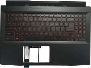 New Backlit US Keyboard for Pulse GL66 GF66 MS-1581 Red Palmrest Upper Cover