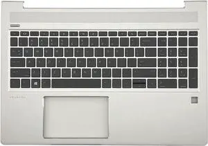 Replacement for Probook 450 455 G6 450 455R G7 Laptop Upper Case Palmrest with Non-Backlit Keyboard L45091-001 Sliver