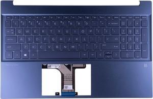 New US Layout Backlit Keyboard Palmrest Replacement for HP Pavilion 15-eg 15-eh M08920-001