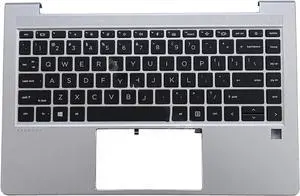 Replacement Laptop Backlit US Keyboard for ProBook 440 G9 445 G9 N01287-001 Silver Palmrest Top