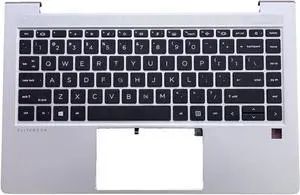Laptop Replacement for Elitebook 640 G9 Upper Case Palmrest Backlit Keyboard Assembly N17709-001 Silver