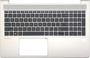 Replacement for Probook 450 455 G9 Laptop Upper Case Palmrest Top Cover with Backlit Keyboard Assembly N01933001 Silver