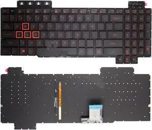 New Black For TUF Gaming FX505D Red US Keyboard Backlit FX505DY FX505DT FX505DU