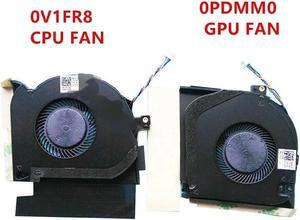 For Dell ALIENWARE M15 R1 P79F 0V1FR8 0PDMM0 CPU + GPU Cooling Fan Radiator
