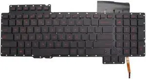 New Keyboard Compatible with ASUS ROG G752 G752VS G752VM G752VT with Backlit no Frame US Red