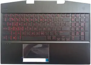 Palmrest Top Case Backlit US Keyboard No Touchpad For Omen 15-DH 15.6 Red