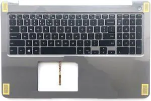 For Inspiron 15 5567 5565 PT1NY Palmrest Backlit US Keyboard No Touchpad
