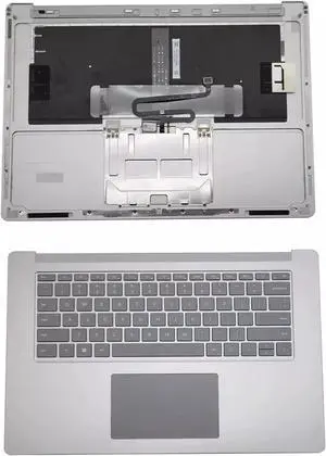 For Surface Laptop 3 15" 1873 Palmrest US Keyboard Touchpad Silver M1114270-001
