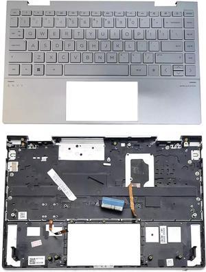 Silver Palmrest Backlit US Keyboard M82698-001 For HP Envy X360 13-BD 13-AY