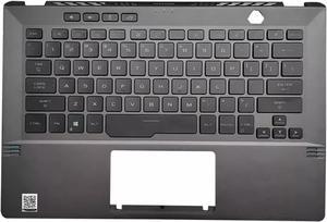 For GA401 GA401U GA401I 14" Palmrest Backlit US Keyboard Top Case gray