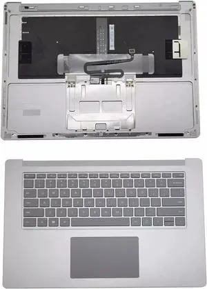 For Surface Laptop 4 1953 Top Palmrest US Keyboard Touchpad Silver 15" M1114270