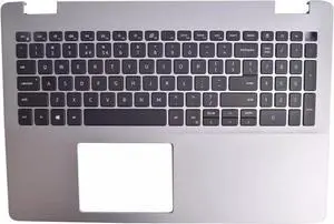 For Inspiron 5593 Palmrest Backlit Top Keyboard Silver 07G0RN 7G0RN US