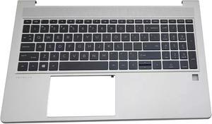 Silver Top Case Palmrest Backlit Keyboard M49545-001 For ProBook 650 655 G8