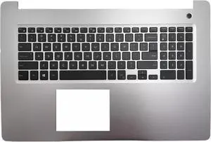 06V9FW Silver Palmrest Top Case Backlit Keyboard For Dell Inspiron 17 5770 5775