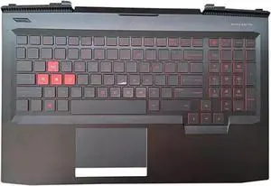 for Omen 15-CE 15T-CE000 Palmrest Backlit US Keyboard Touchpad 929479-001