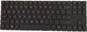 US White Backlit Keyboard for Omen 15-EK 15-EK0020CA 15-EN Laptop Layout