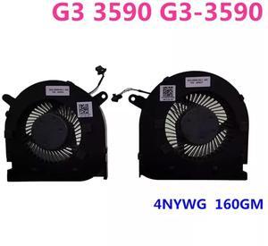CPU GPU Cooling Fan G3-3590 G3 3590 04NYWG 0160GM FLLK FLLJ 4NYWG Laptop