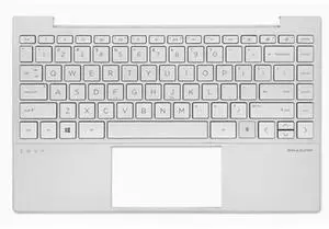 For ENVY 13-BA Series Palmrest Upper Case Backlit Keyboard Silver Top L96801-001