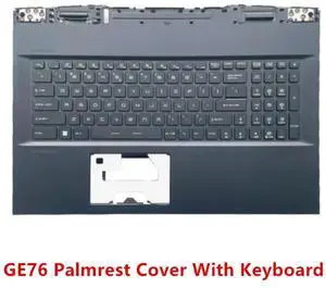 For Ge76 Upper Top Case Palmrest Blue Cover Keyboard Colorful Backlit US